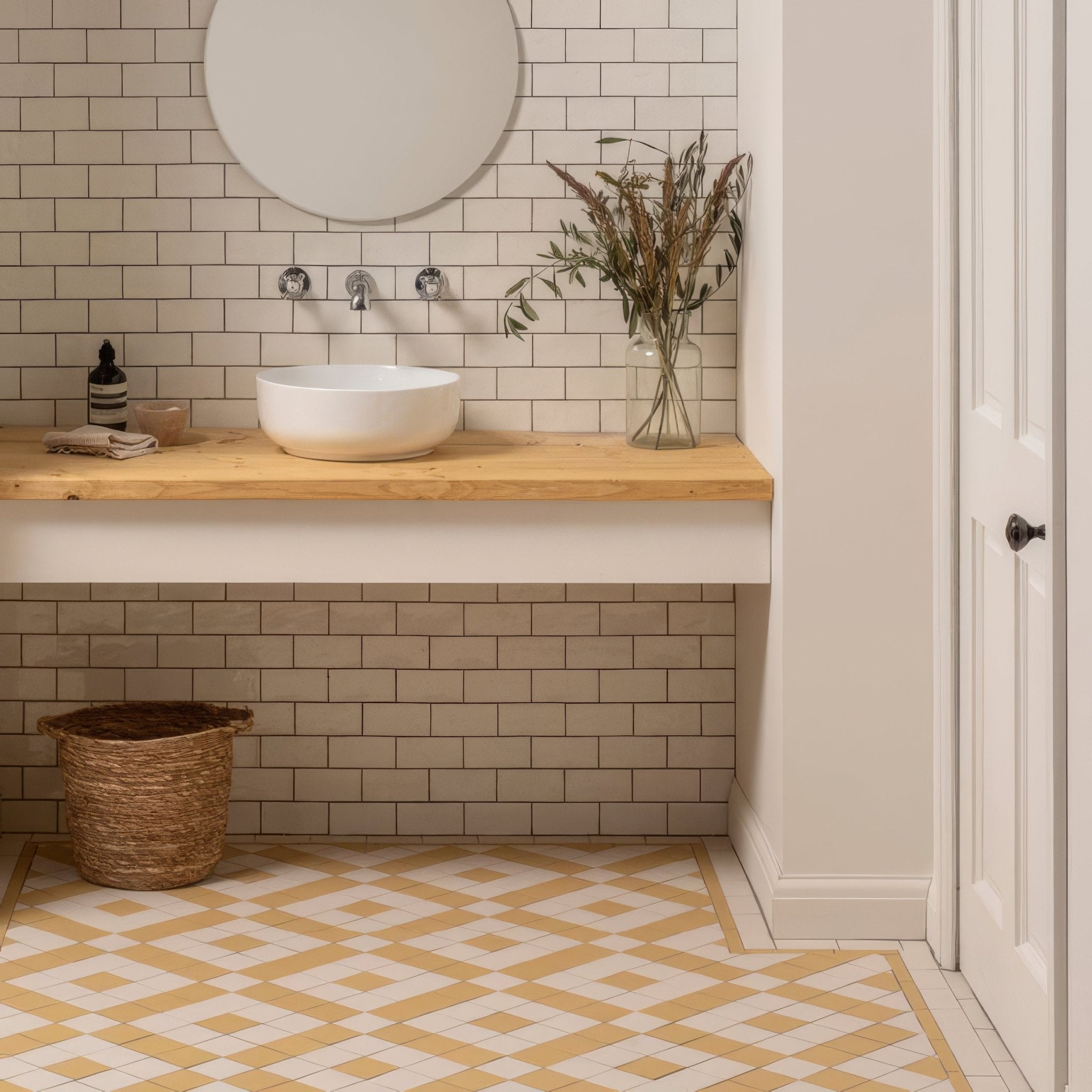 Exeter Dover White & Hawthorn Yellow - Hyperion Tiles