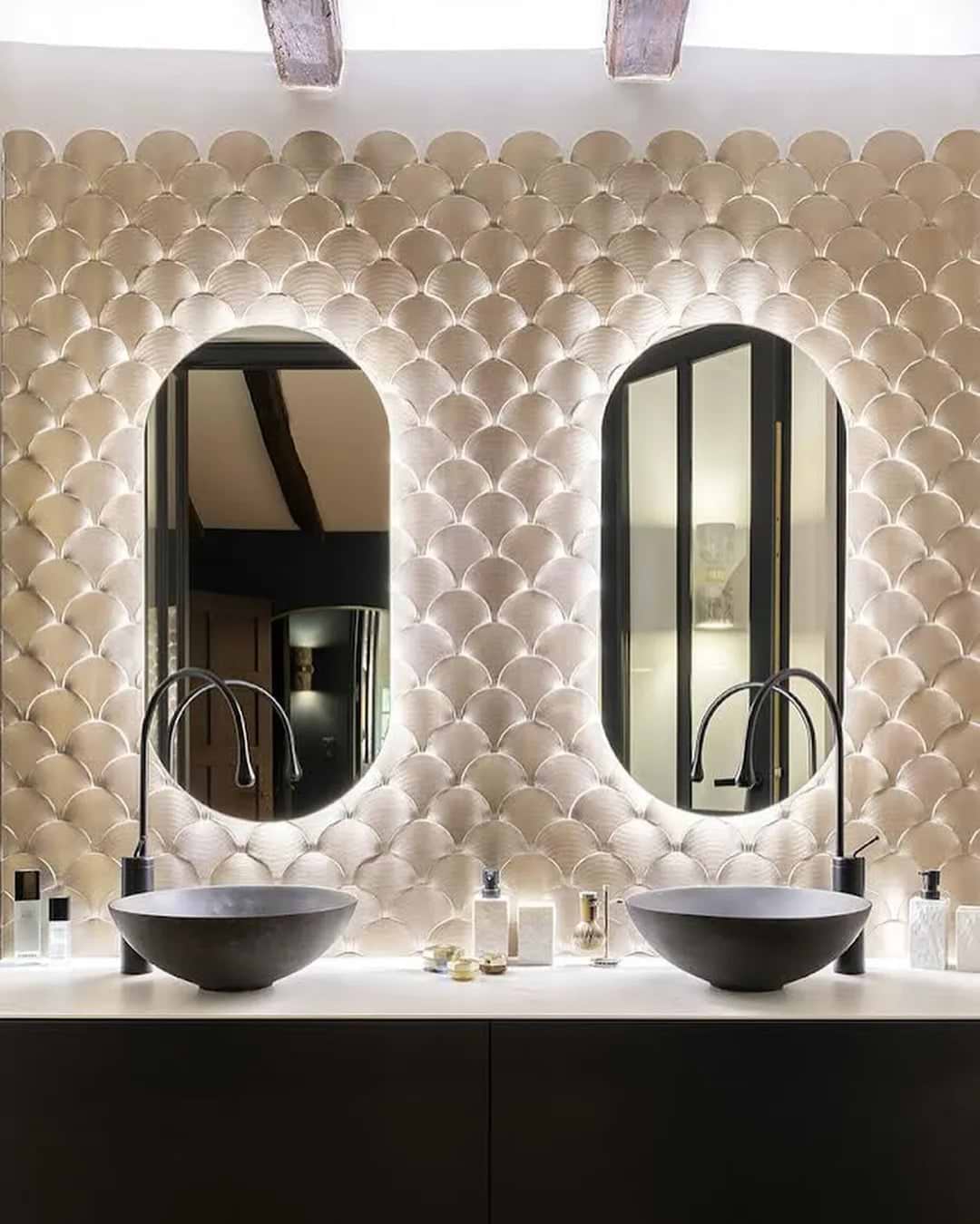Gravity Aluminium Shell Gold Mosaic By Hyperion Tiles