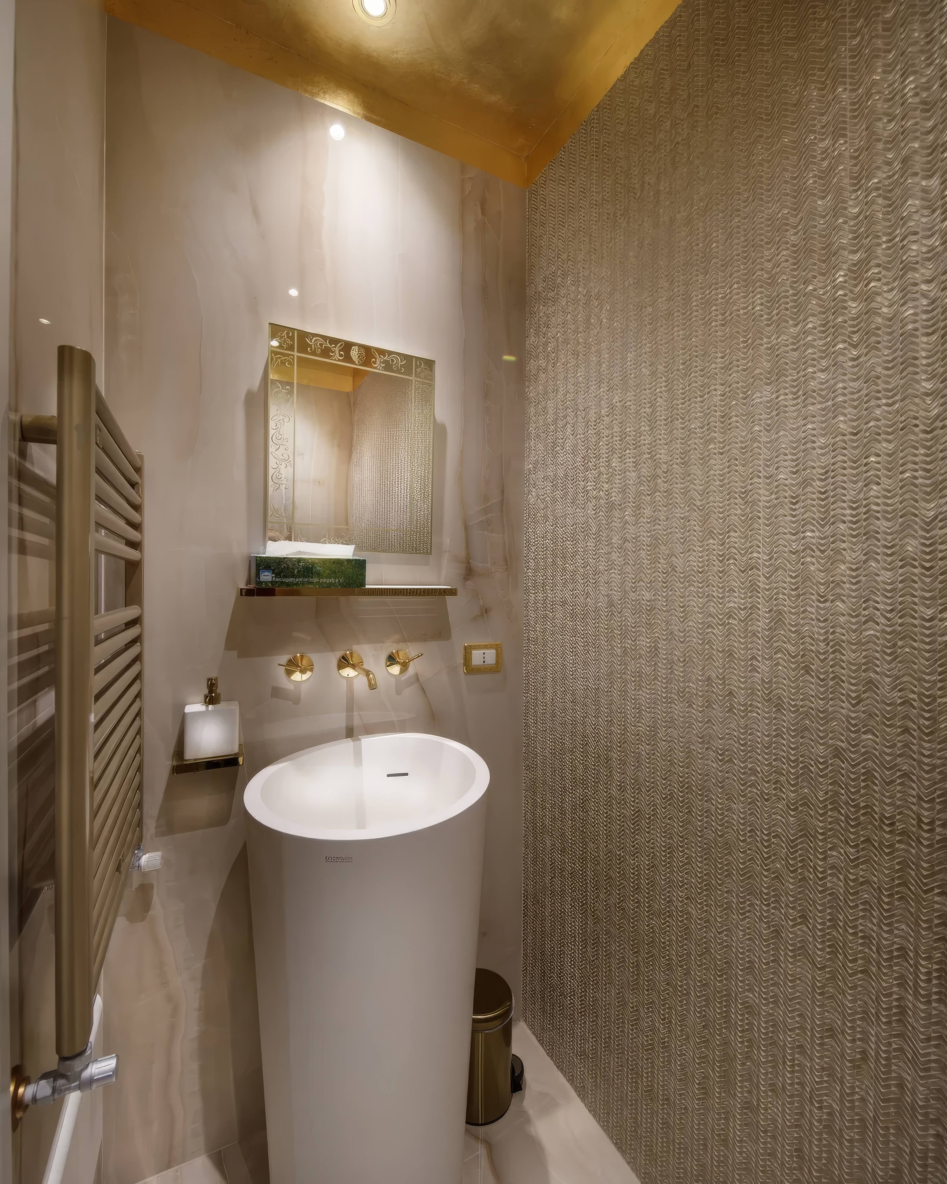 Gravity Aluminium Arrow Gold 29.8 x 30cm By Hyperion Tiles