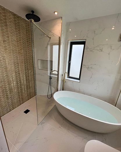 Gravity Aluminium Trace Gold Mosaic By Hyperion Tiles