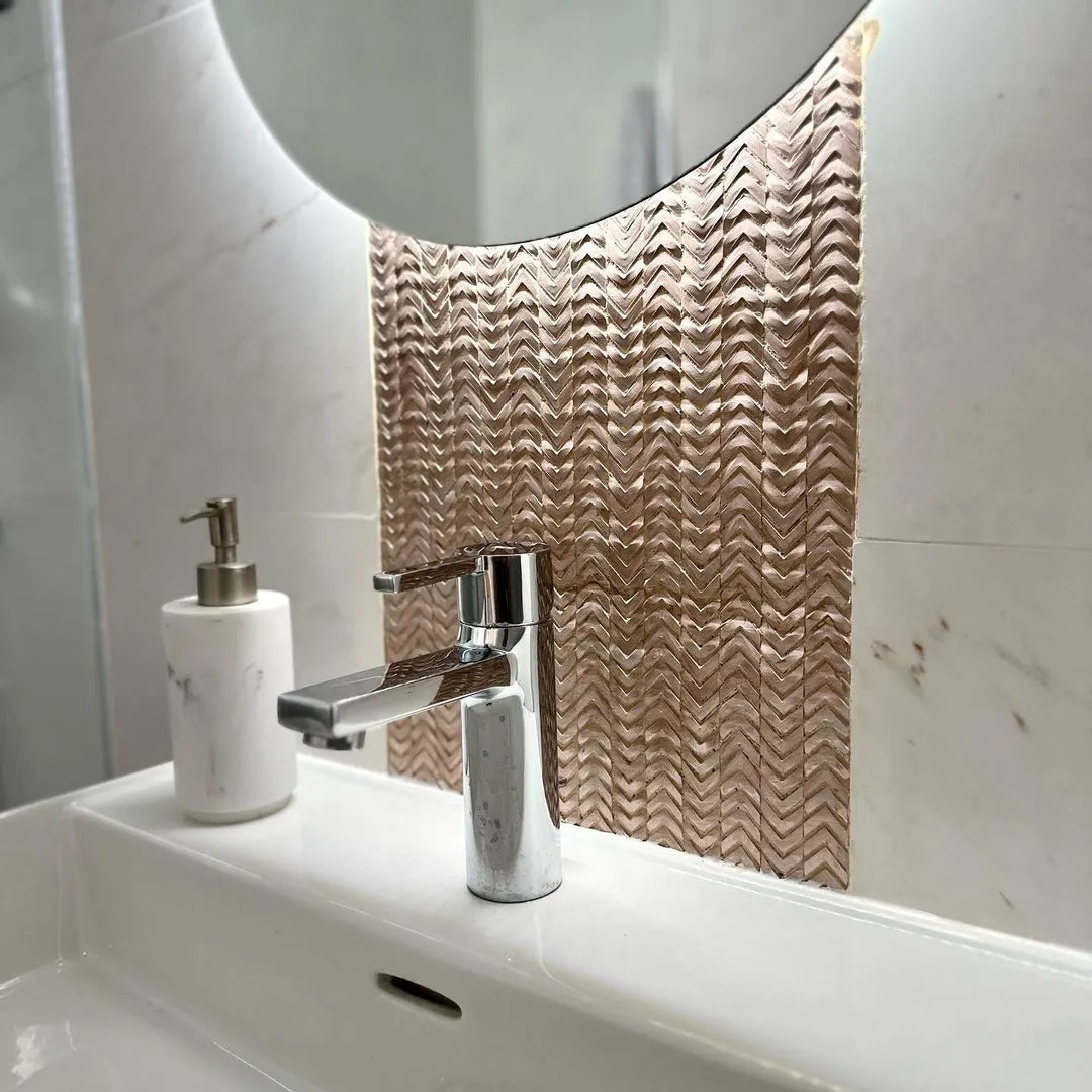 Gravity Aluminium Arrow Rose Gold 29.8 x 30cm By Hyperion Tiles