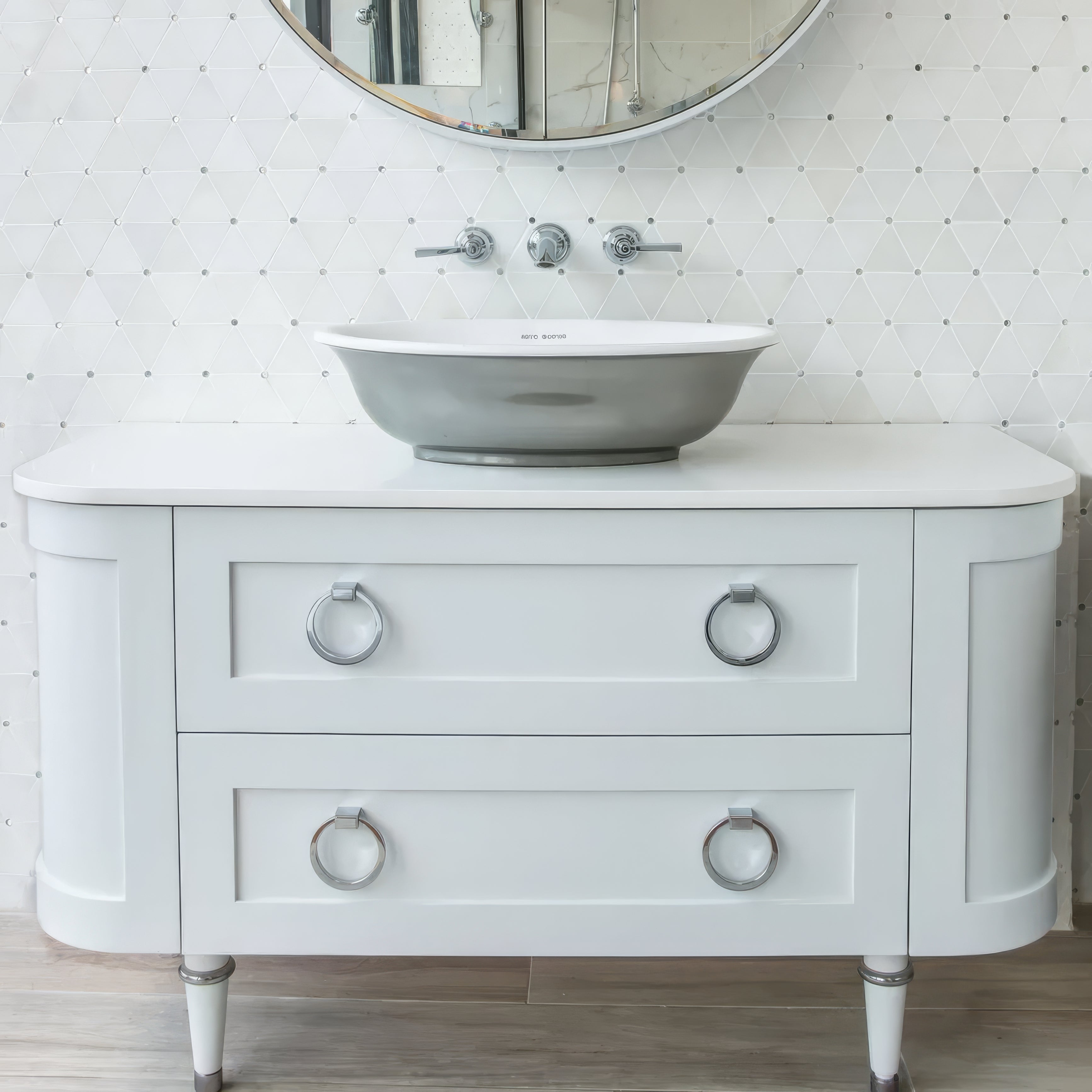 Victorian Diamond Marmara Mirror Mosaic By Hyperion Tiles