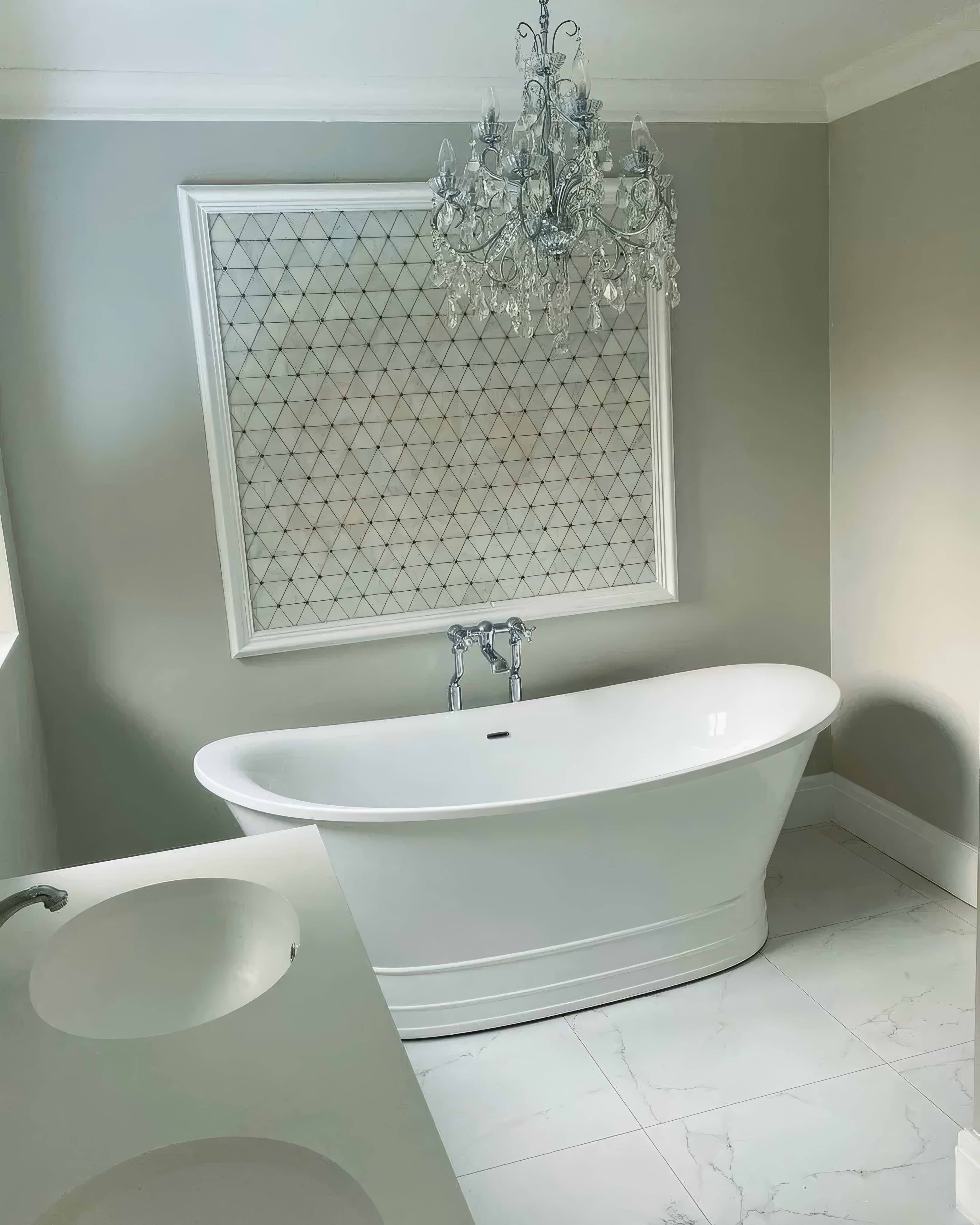 Victorian Diamond Marmara Mirror Mosaic By Hyperion Tiles