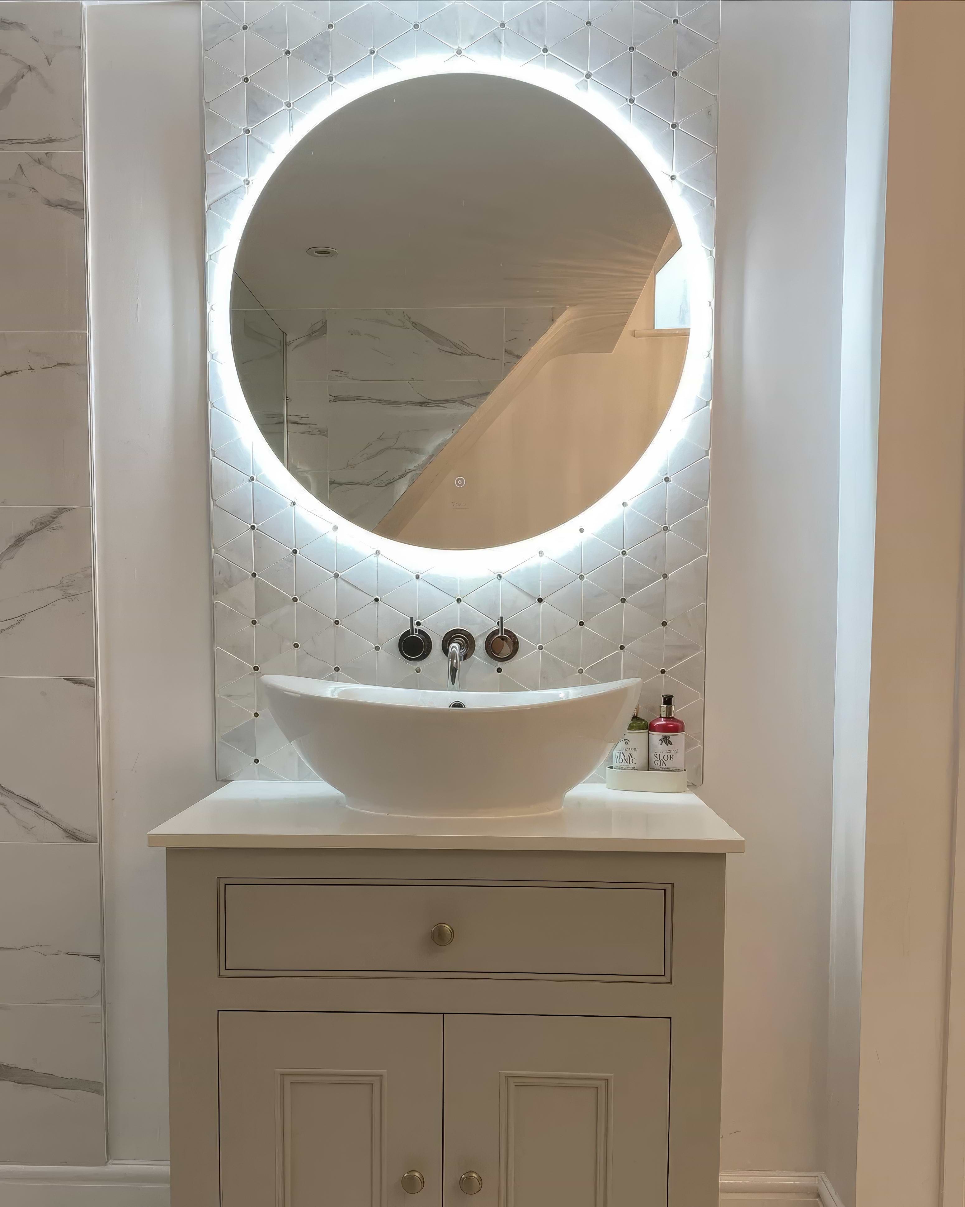 Victorian Diamond Marmara Mirror Mosaic By Hyperion Tiles