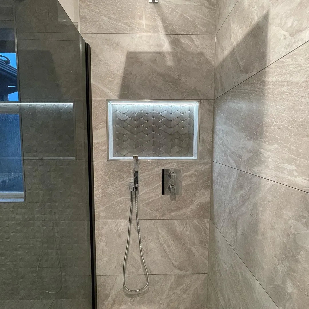 Gravity Aluminium Trace Metal Mosaic By Hyperion Tiles