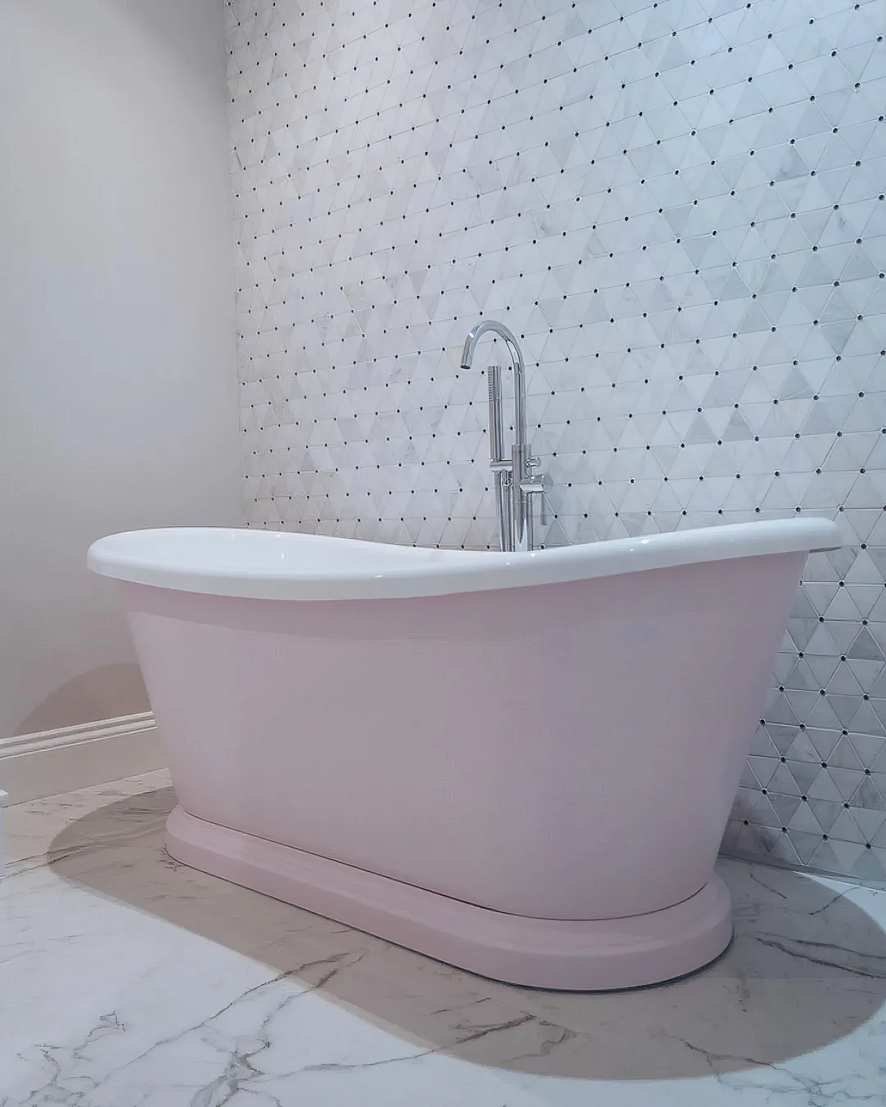 Victorian Diamond Marmara Mirror Mosaic By Hyperion Tiles