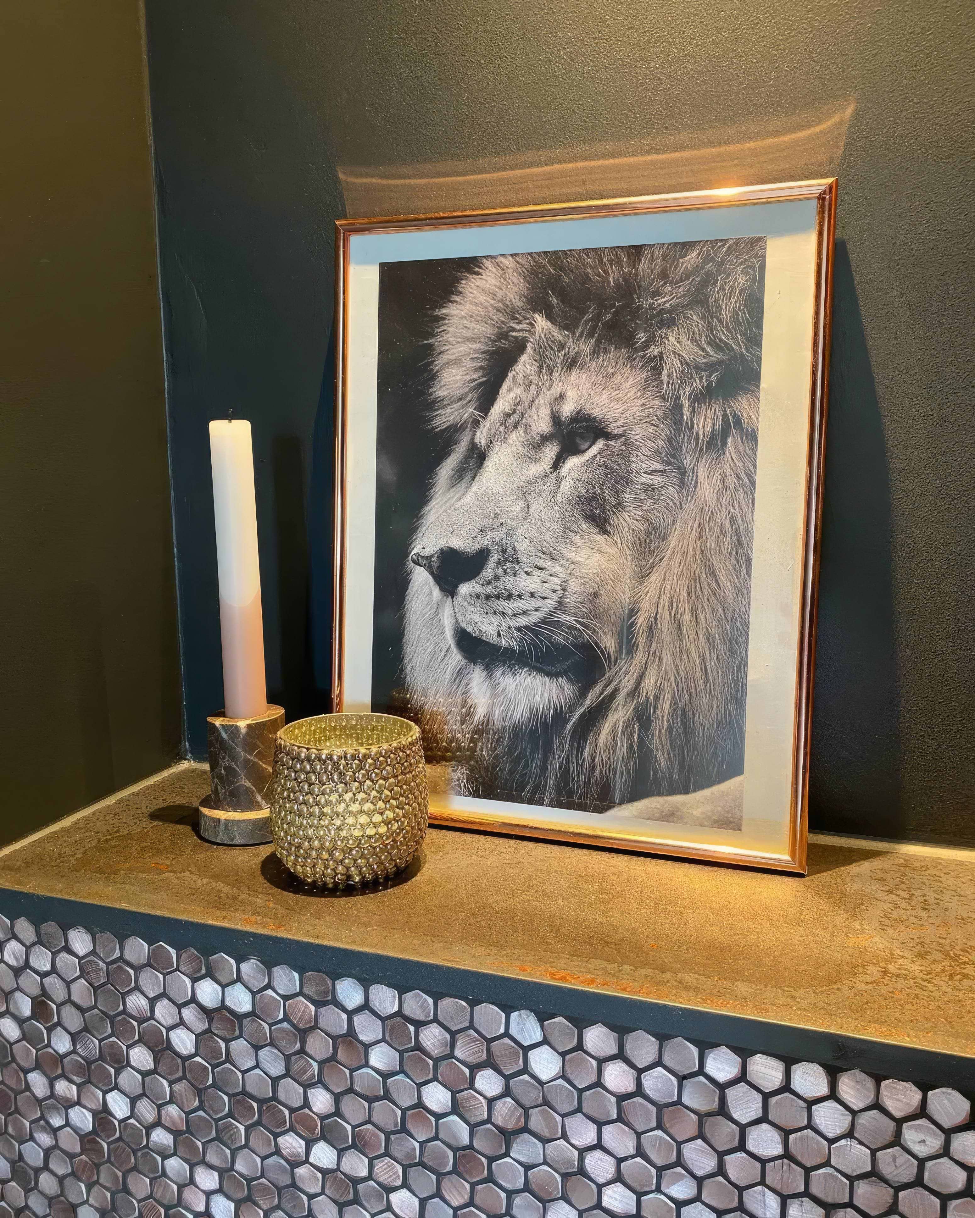 Gravity Aluminium Hexagon Metal Mosaic By Hyperion Tiles