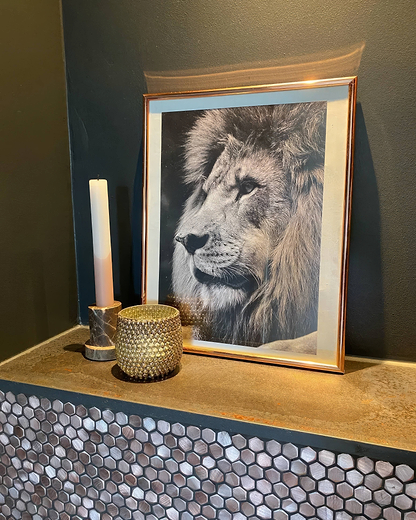 Gravity Aluminium Hexagon Metal Mosaic By Hyperion Tiles