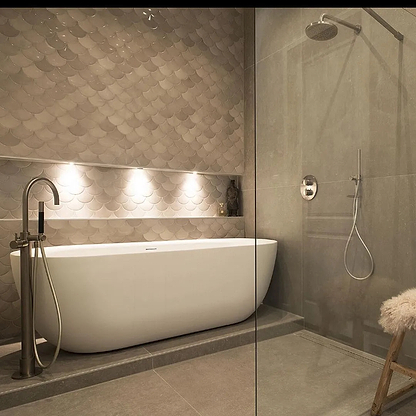 Gravity Aluminium Shell Gold Mosaic By Hyperion Tiles
