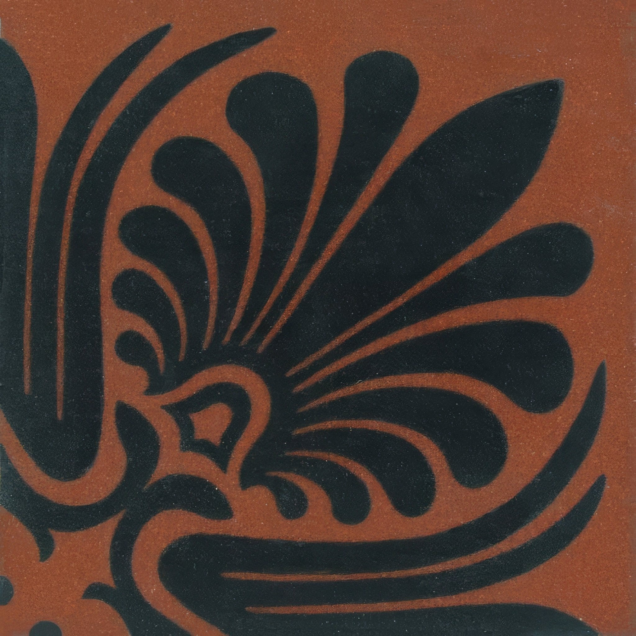 Faraday Corner Black on Red - Hyperion Tiles