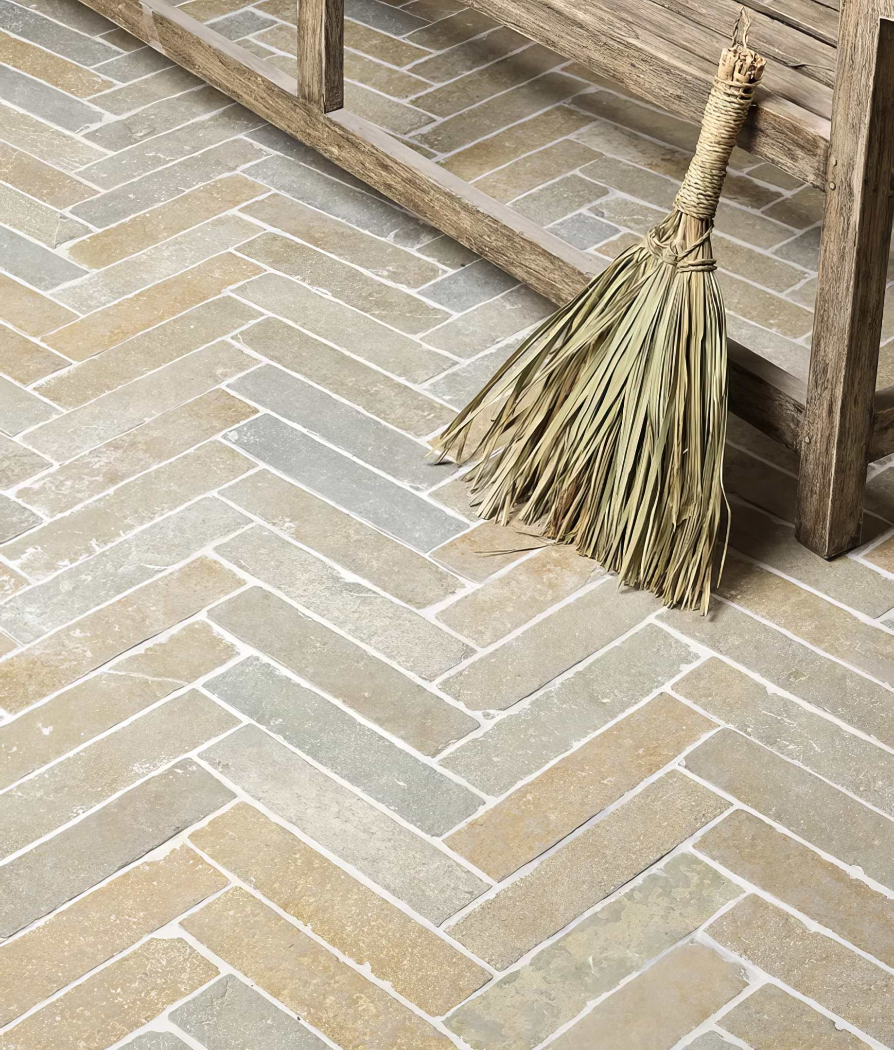 Farley Limestone Seasoned Finish Parquet - Hyperion Tiles