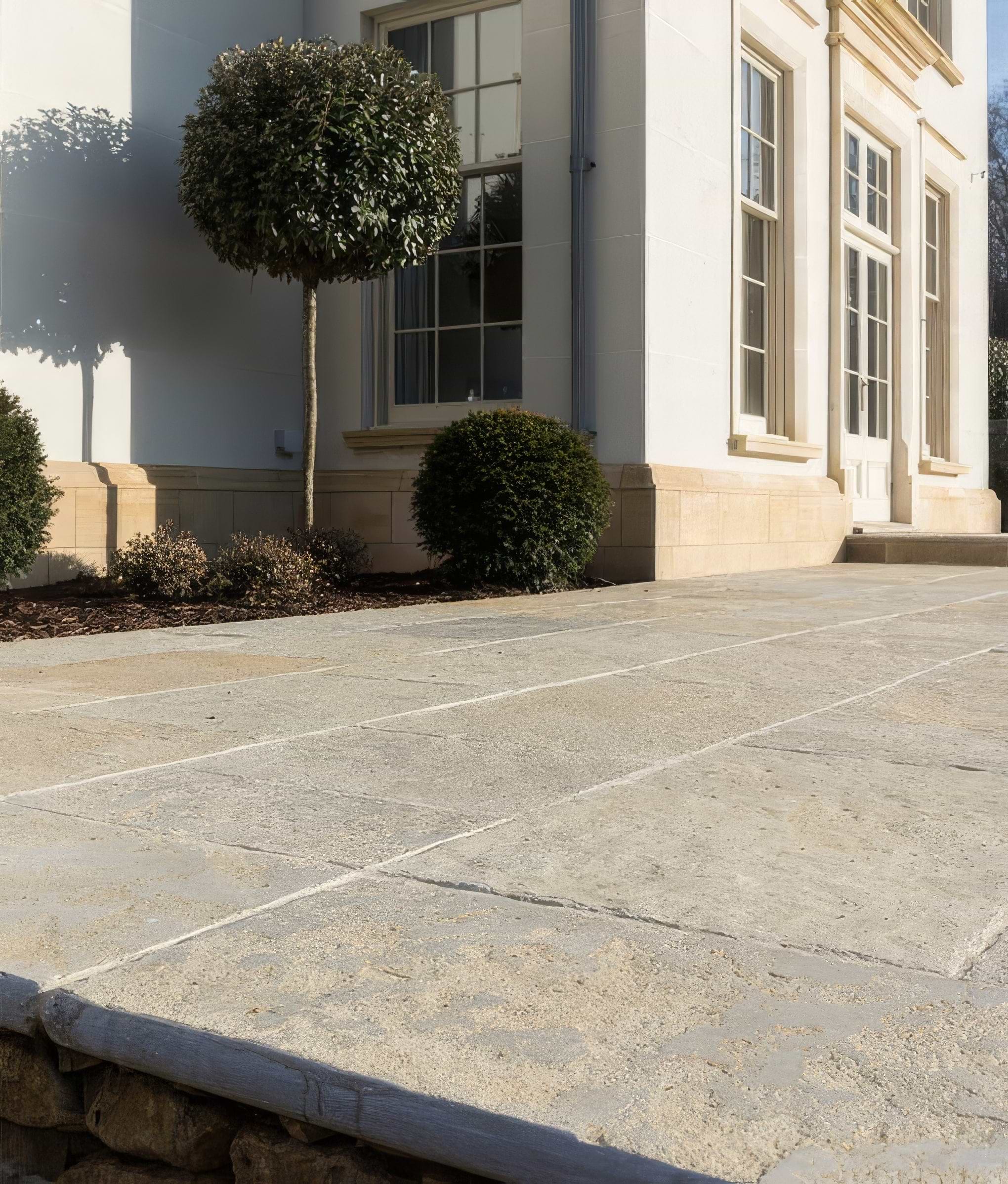 Trusloe Limestone Paving Seasoned Finish By Hyperion Tiles