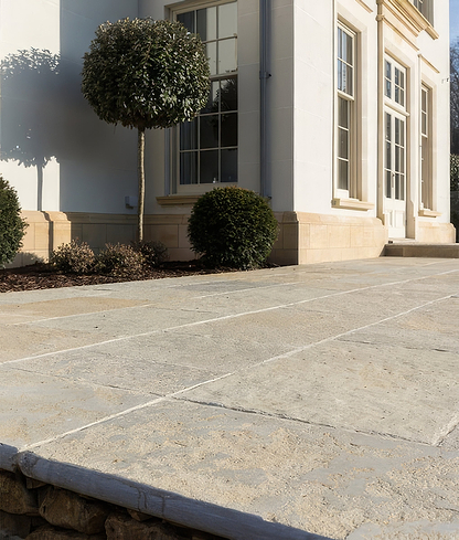 Trusloe Limestone Paving Seasoned Finish By Hyperion Tiles