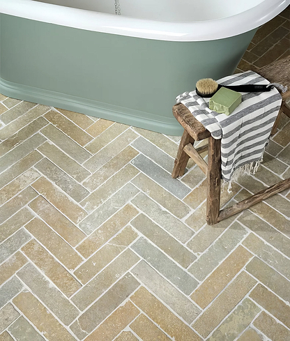 Farley Limestone Seasoned Finish Parquet - Hyperion Tiles