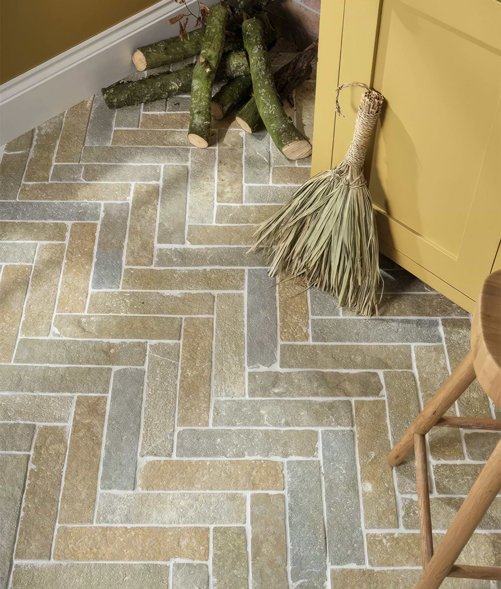 Farley Limestone Seasoned Finish Parquet - Hyperion Tiles