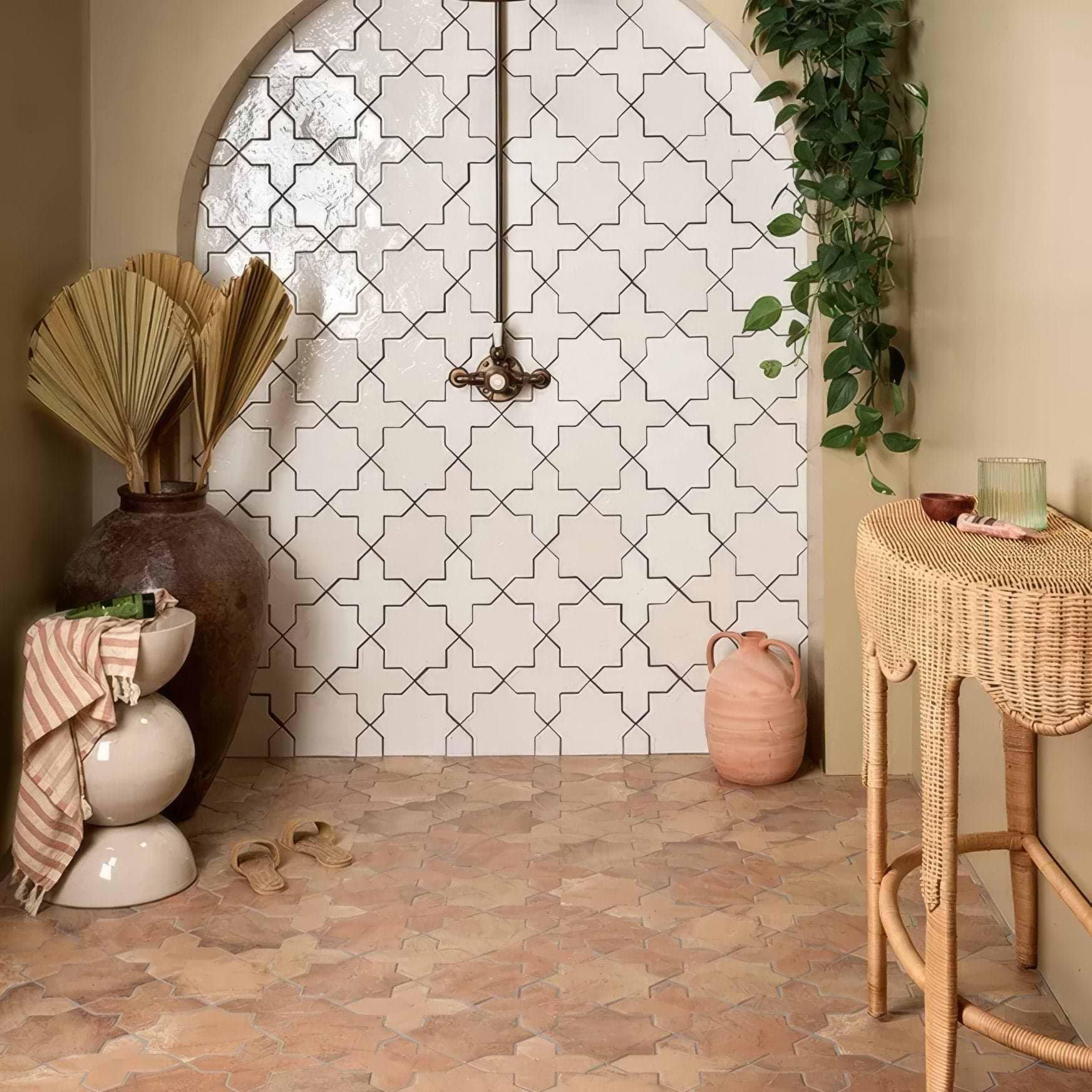 Fez Porcelain Cross Cotto - Hyperion Tiles