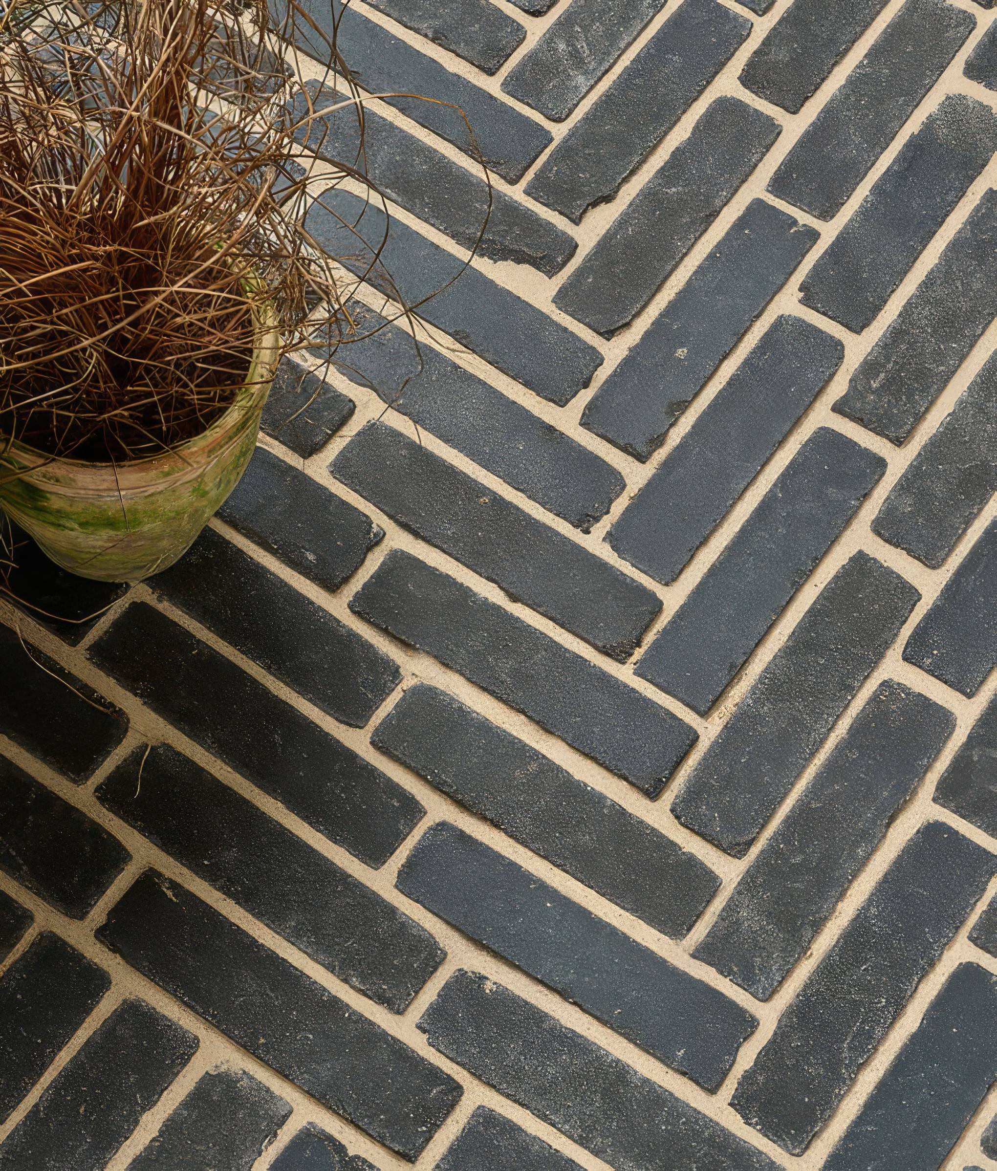 Flanders Charcoal Tumbled Clay Pavers By Hyperion Tiles