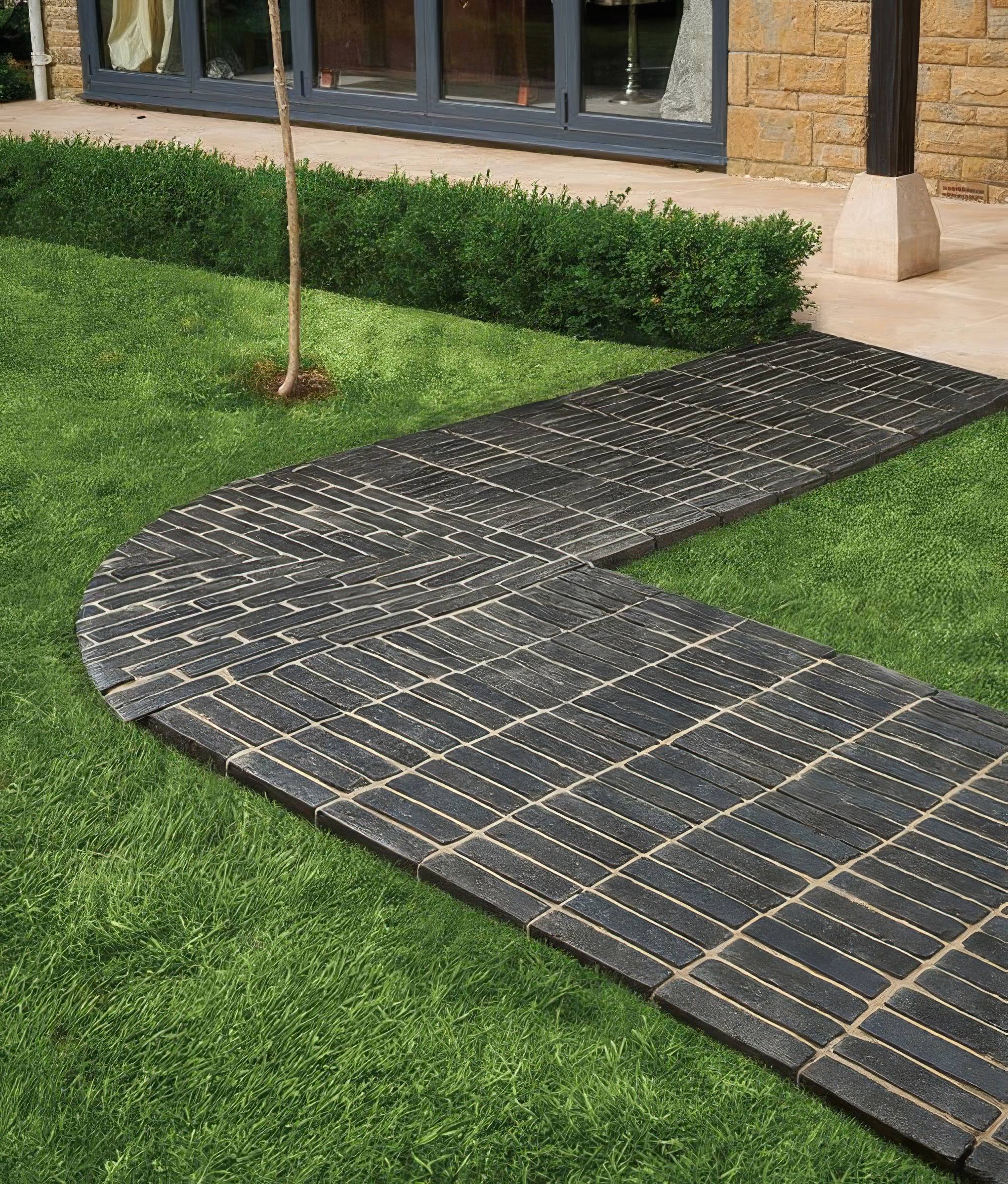 Flanders Charcoal Tumbled Clay Pavers By Hyperion Tiles