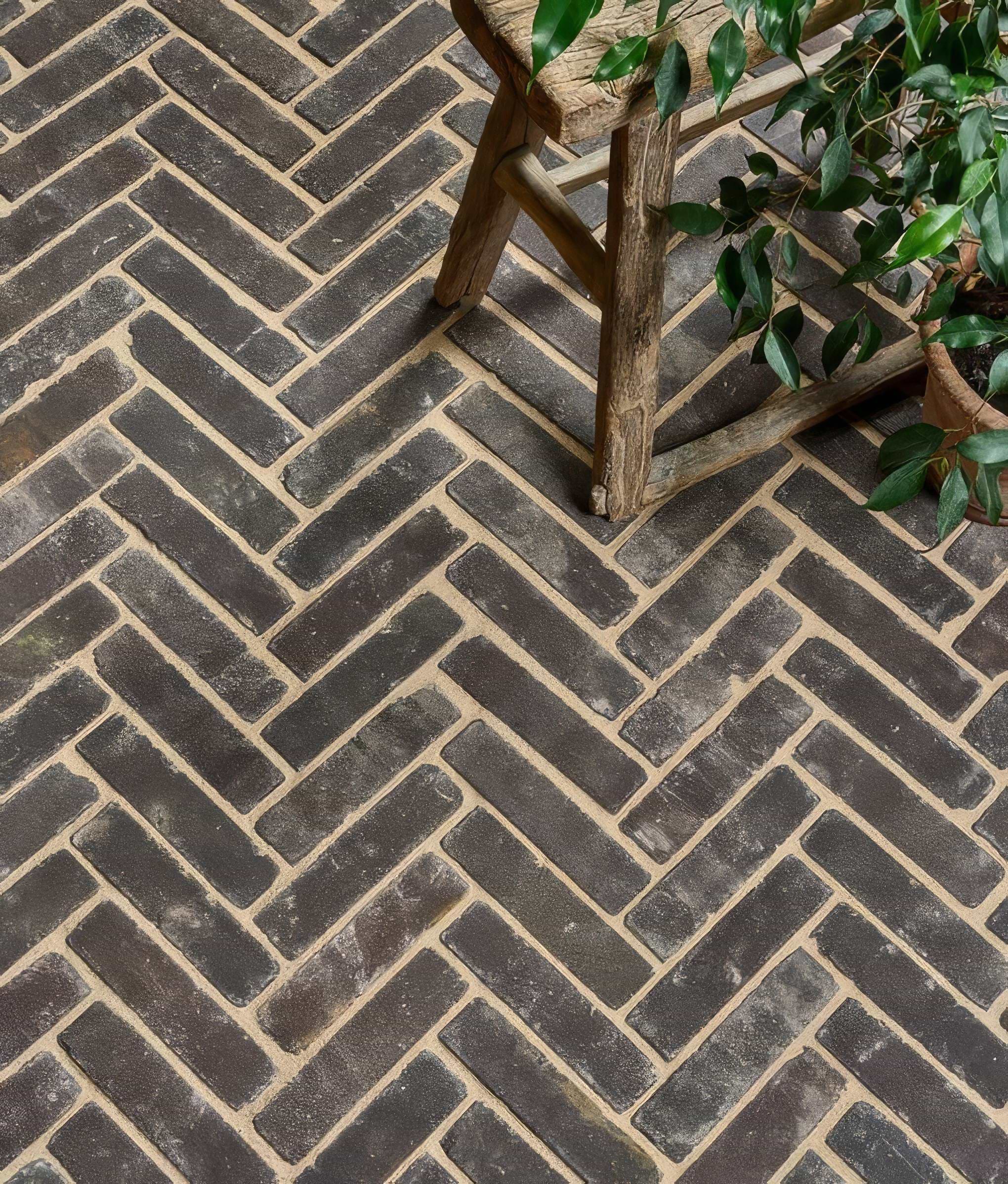 Flanders Dark Russet Tumbled Clay Pavers By hyperion Tiles