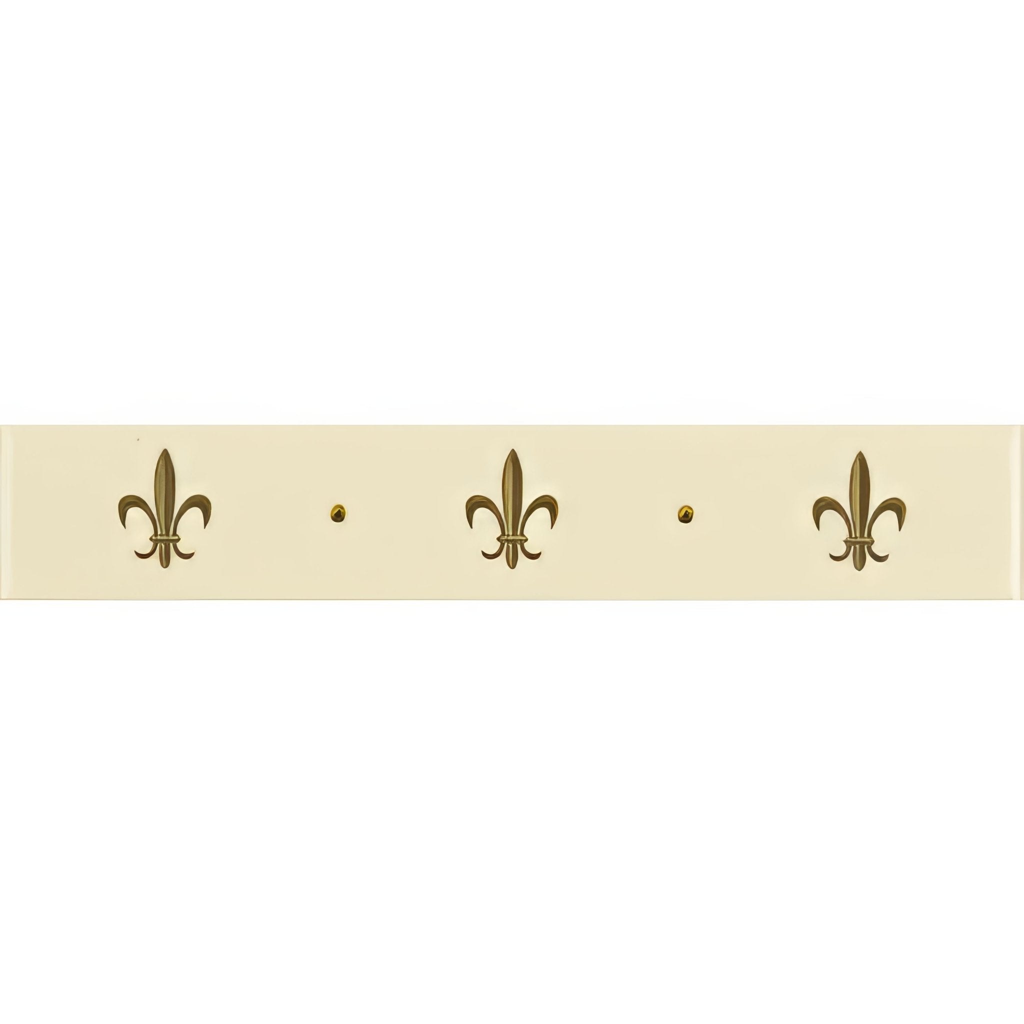 Fleur de Lis Border Gold on County White - Hyperion Tiles