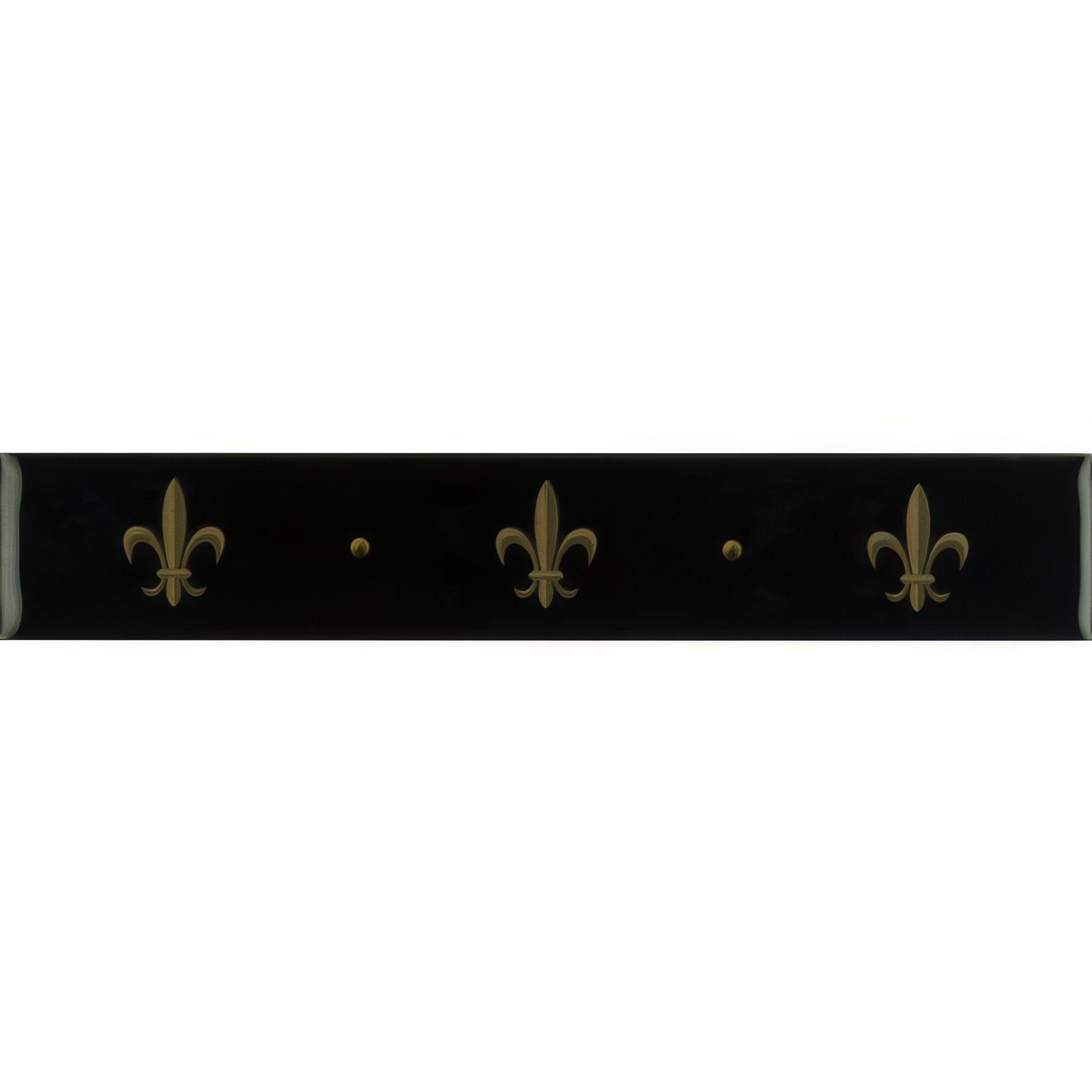 Fleur de Lis Border Gold on Jet Black - Hyperion Tiles