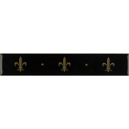 Fleur de Lis Border Gold on Jet Black - Hyperion Tiles