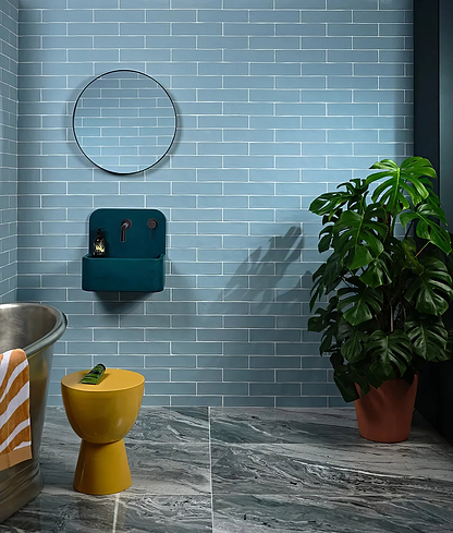 Fondant Ceramic Blue - Hyperion Tiles