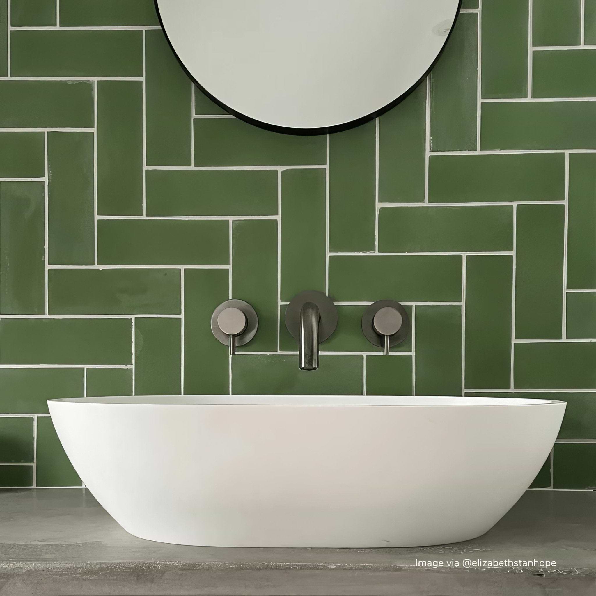 Forest Herringbone Tile - Hyperion Tiles