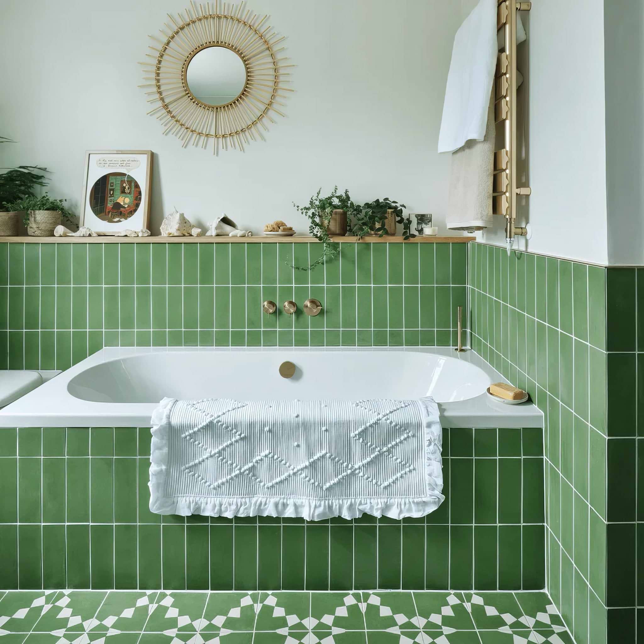 Forest Herringbone Tile - Hyperion Tiles