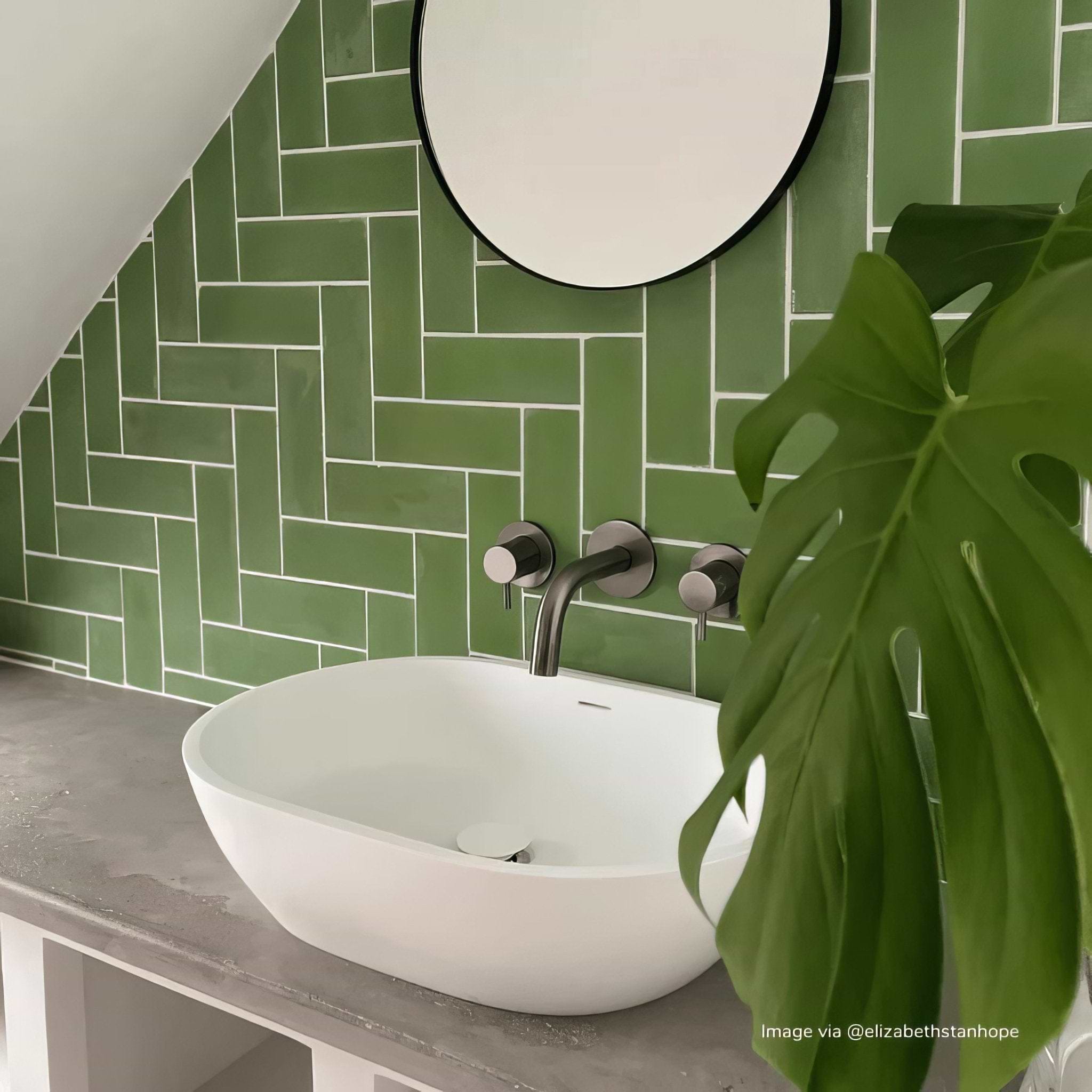 Forest Herringbone Tile - Hyperion Tiles