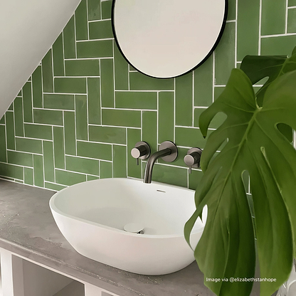Forest Herringbone Tile - Hyperion Tiles