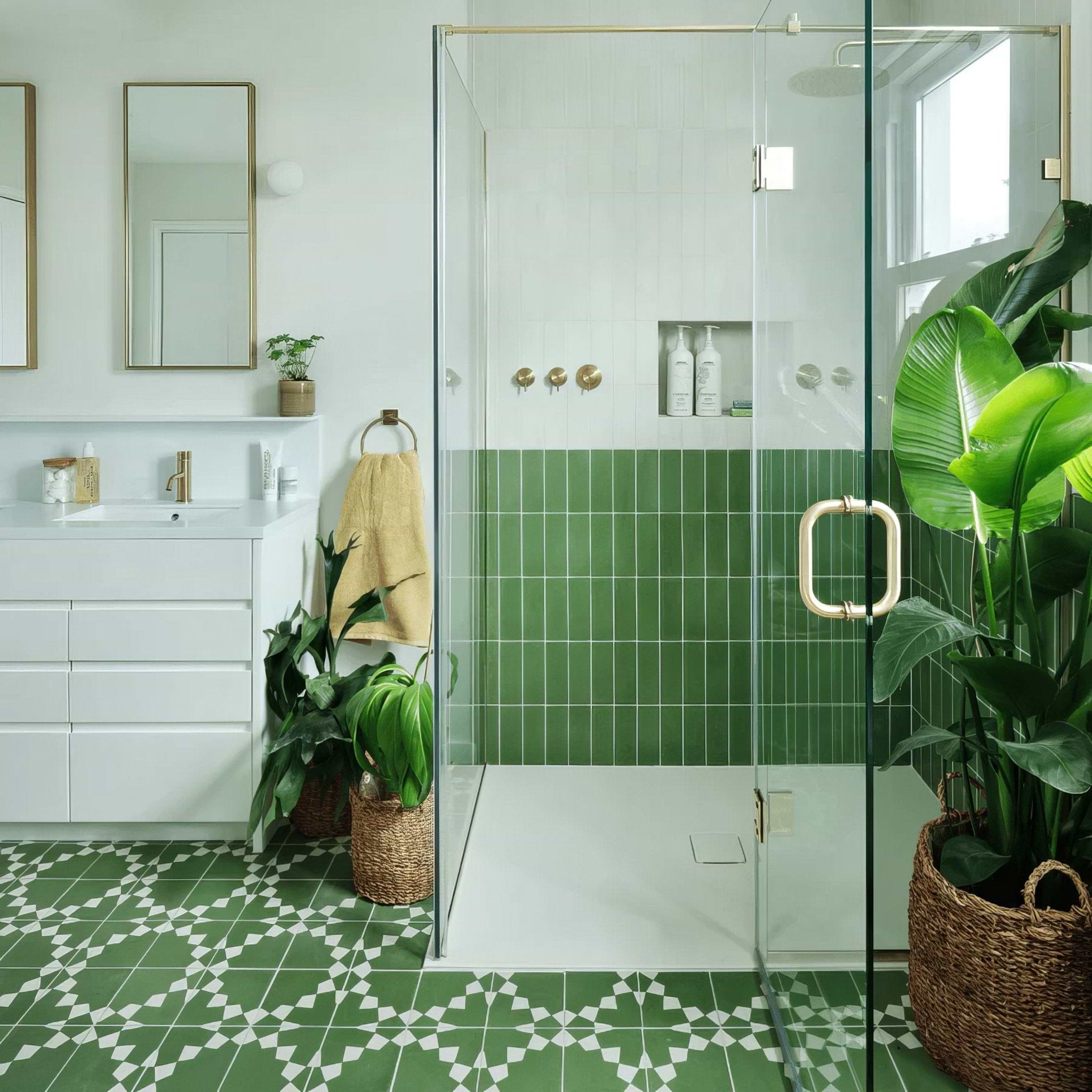 Forest Herringbone Tile - Hyperion Tiles