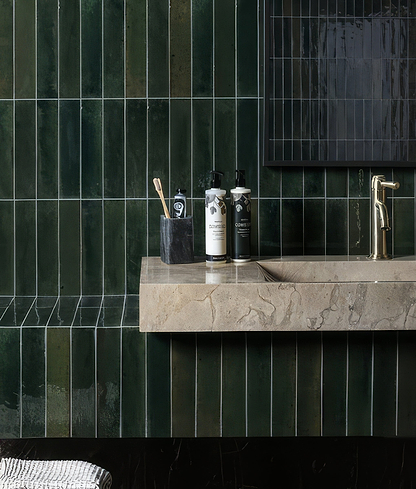 Foundry Novo Porcelain Alligator Green From Hyperion Tiles