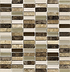 Emperador Brown Glass/Stone Mix-Mini Brick Mosaic - Hyperion Tiles