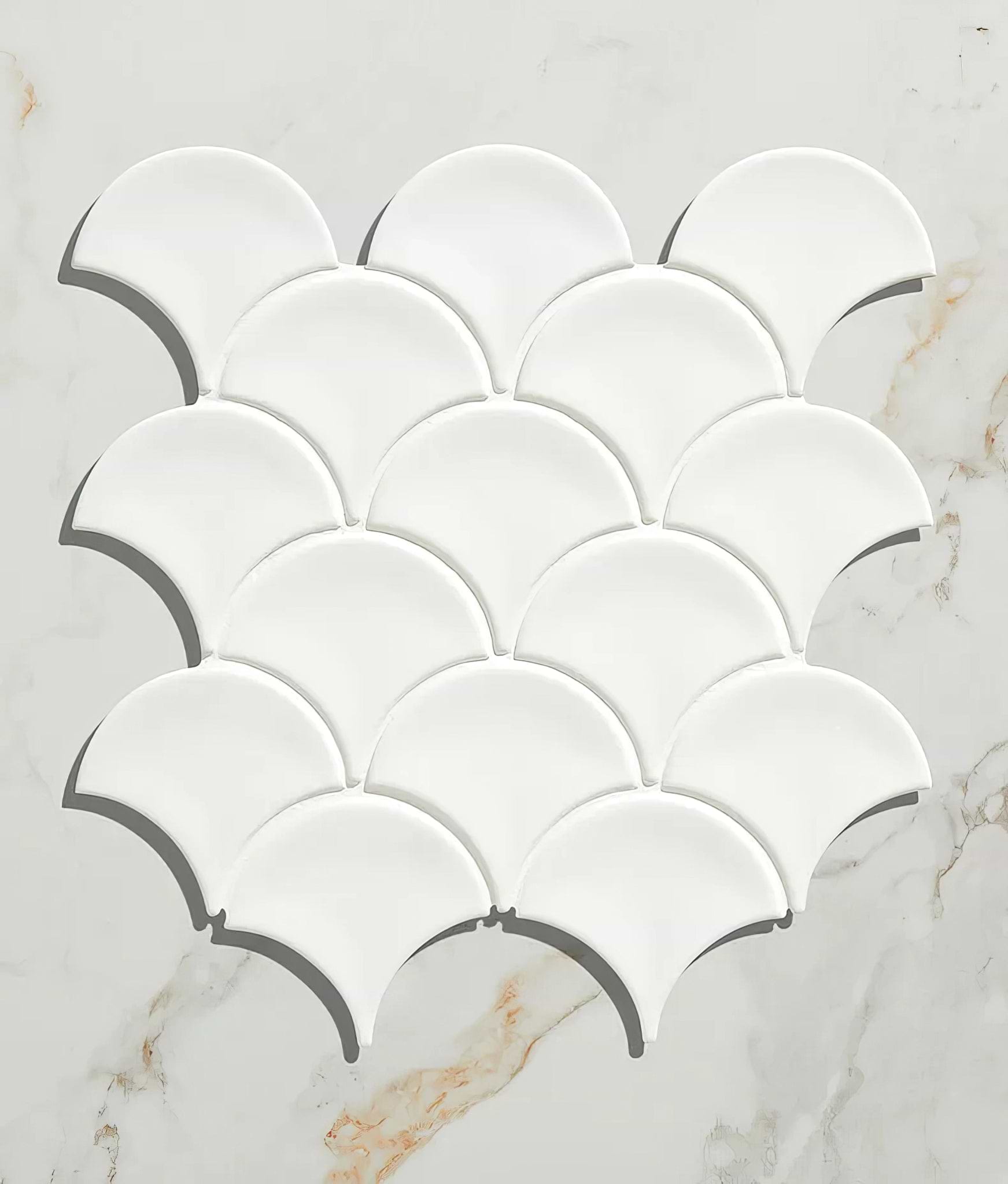 Gelato Porcelain Mosaic Milk White - Hyperion Tiles