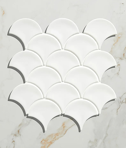 Gelato Porcelain Mosaic Milk White - Hyperion Tiles