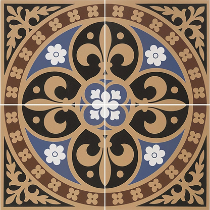 Gladstone 4 Tile Set Blue/Red - Hyperion Tiles