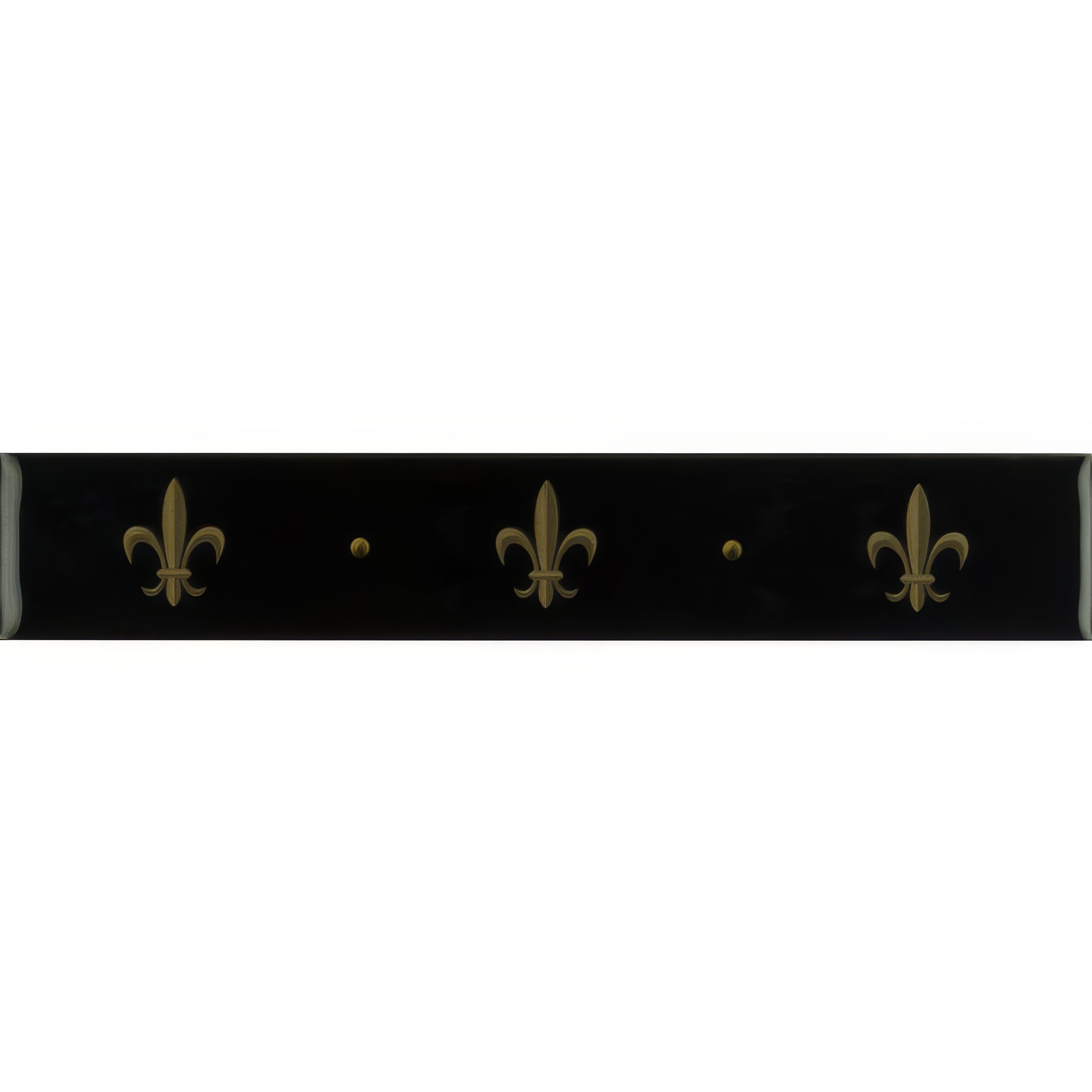 Fleur de Lis Border Gold on Jet Black | Hyperion Tiles