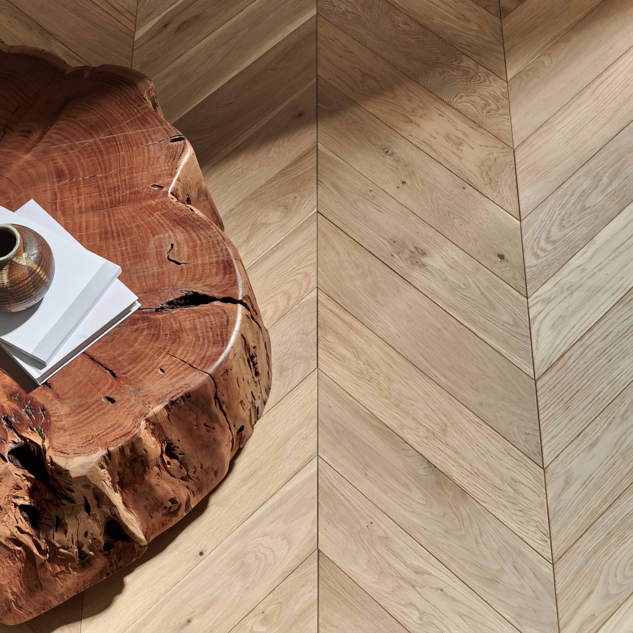 Goodrich Raw Oak Chevron - Hyperion Tiles