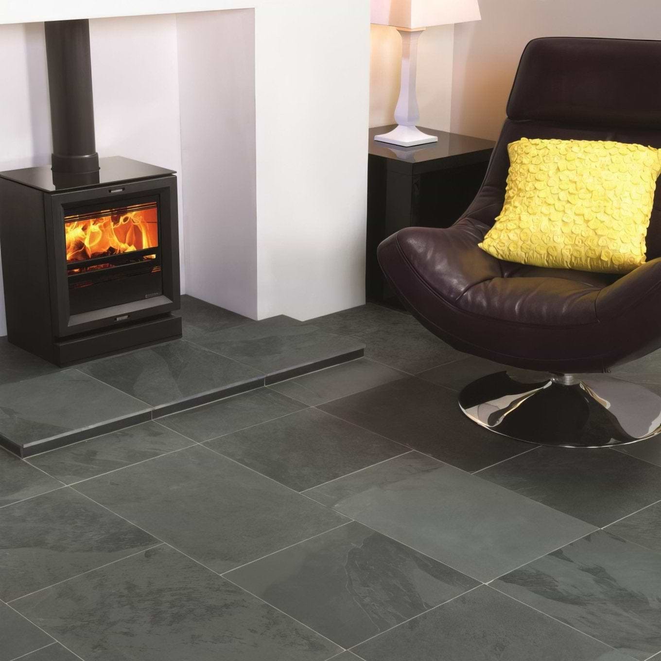 Graphite Black Natural Slate 600 x 400mm - Hyperion Tiles