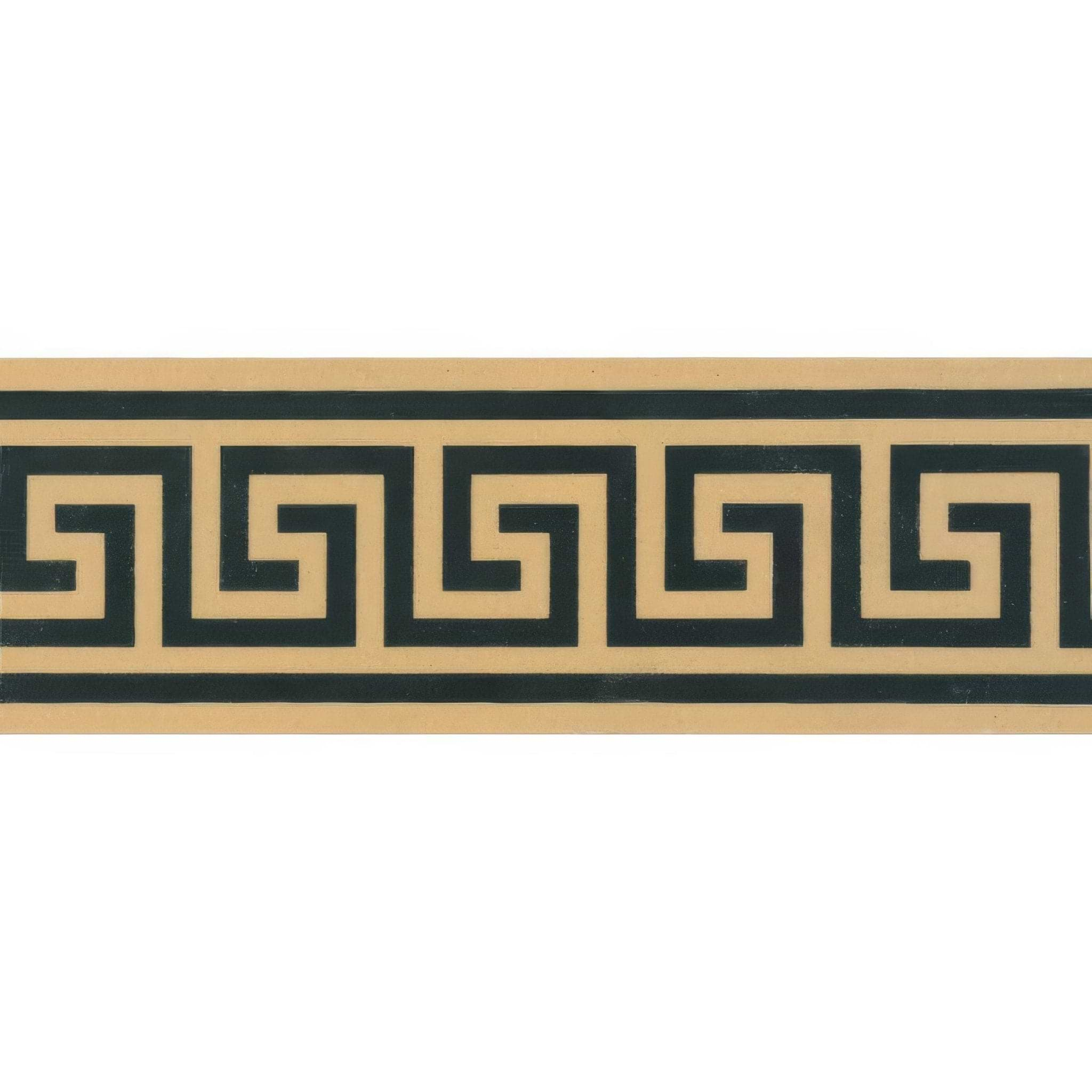 Greek Key Border Black on Buff - Hyperion Tiles