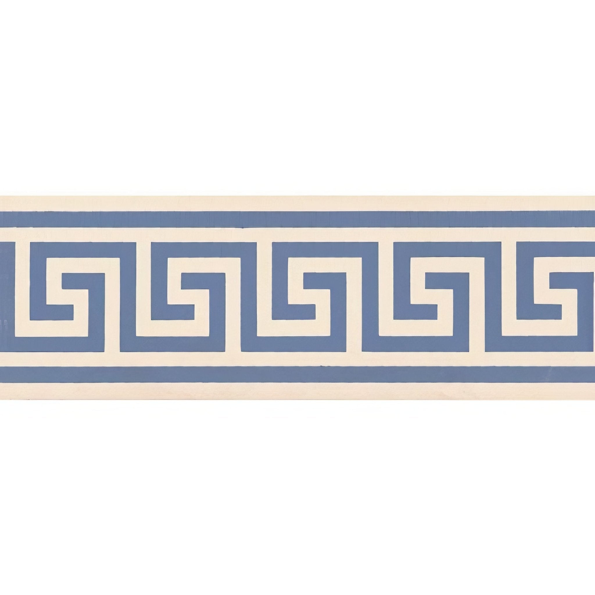 Greek Key Border Blue on White - Hyperion Tiles