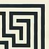 Greek Key Corner Black on White - Hyperion Tiles