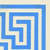 Greek Key Corner Blue on White - Hyperion Tiles