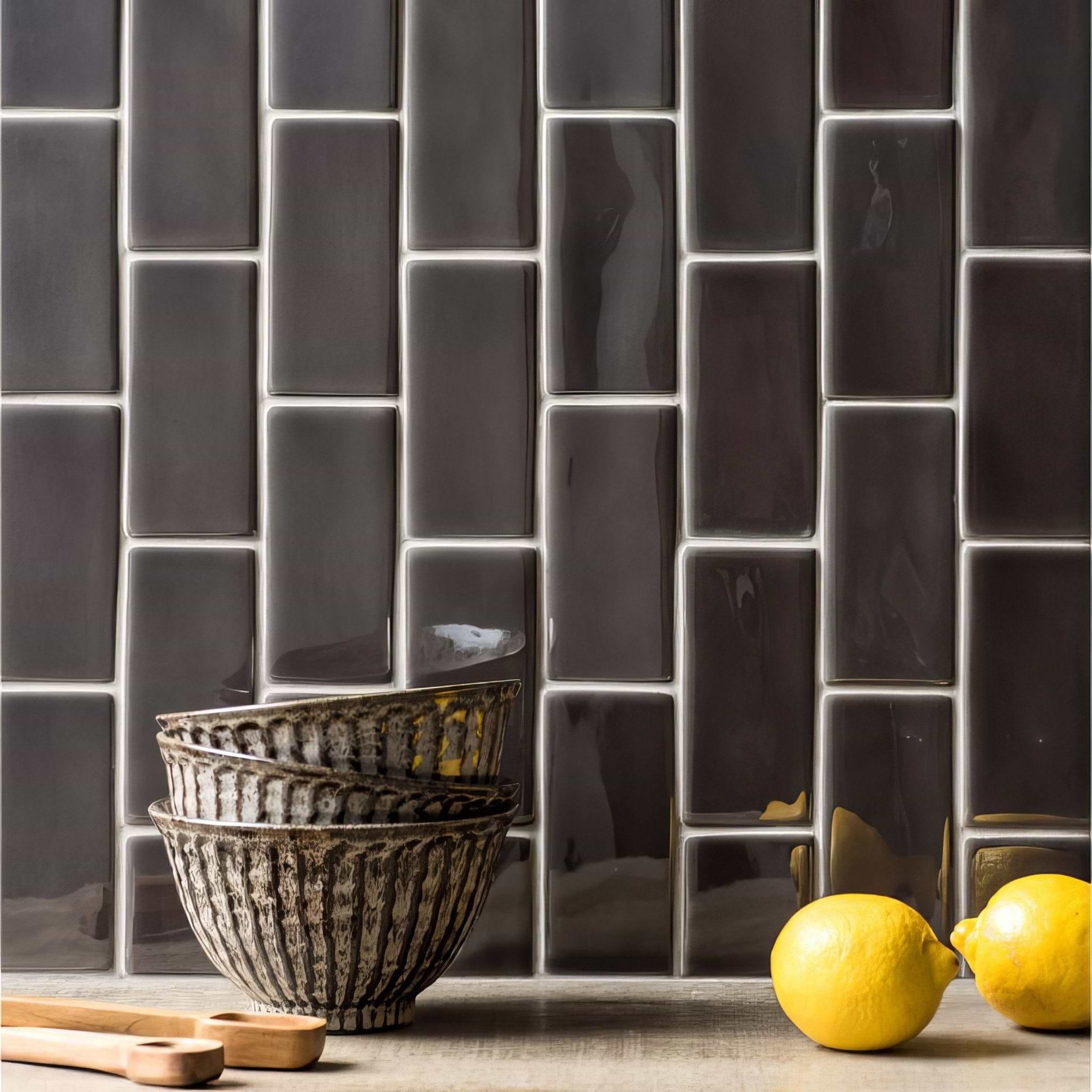 Grey Half Tile - Hyperion Tiles