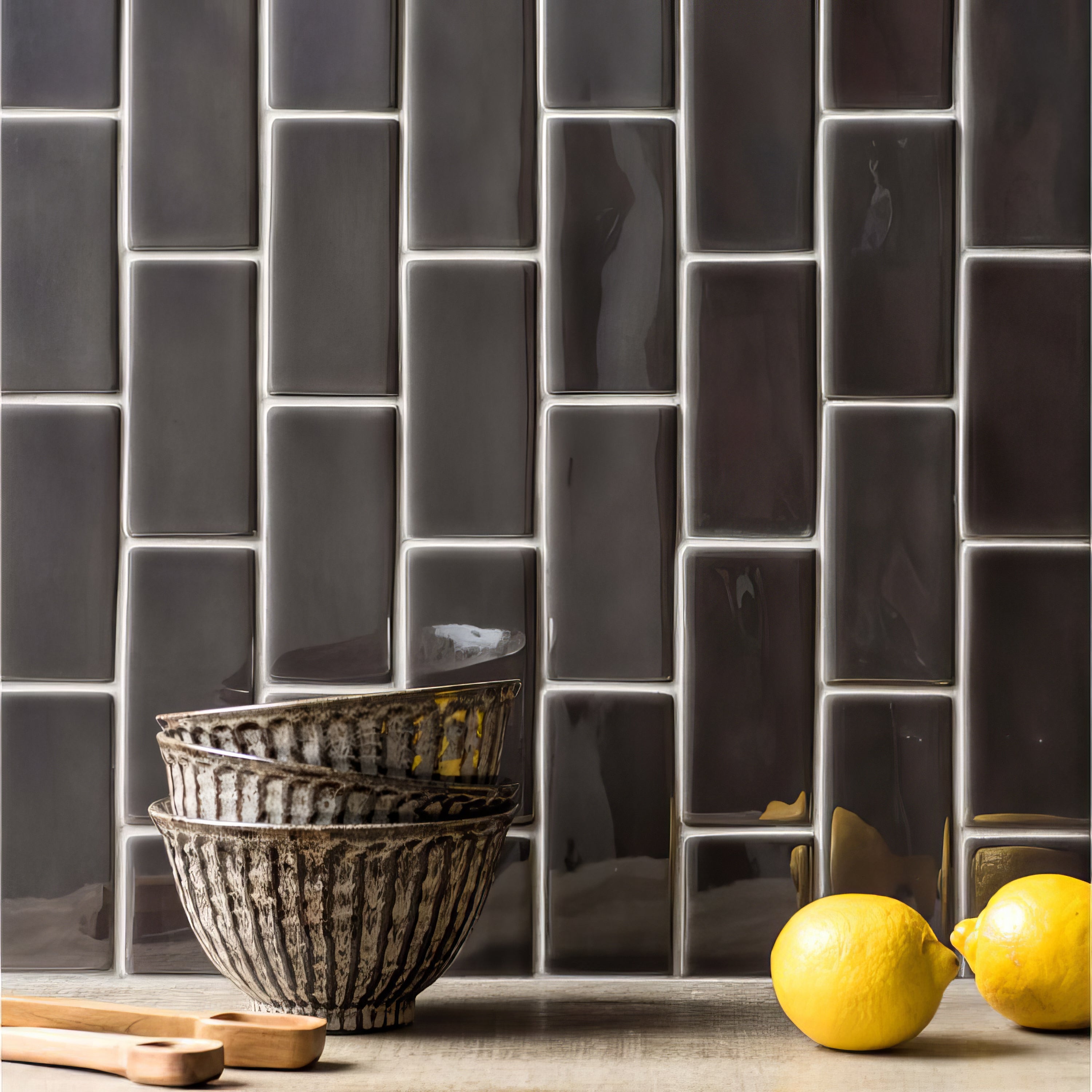 Grey Half Tile | Hyperion Tiles