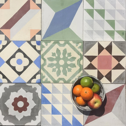 Handmade Patchwork Multi - Coloured Tile - Hyperion Tiles