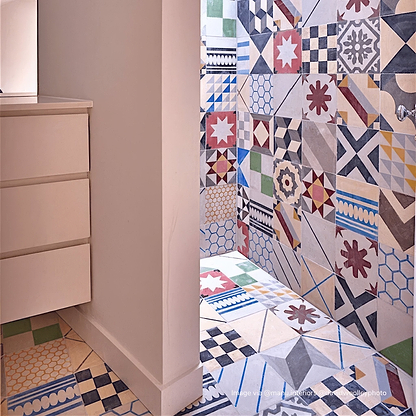 Handmade Patchwork Multi - Coloured Tile - Hyperion Tiles