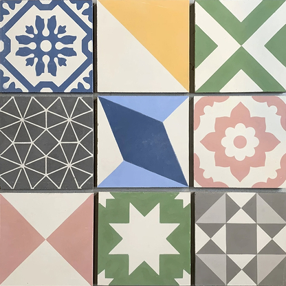 Handmade Patchwork Multi - Coloured Tile - Hyperion Tiles