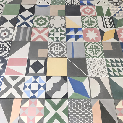 Handmade Patchwork Multi - Coloured Tile - Hyperion Tiles
